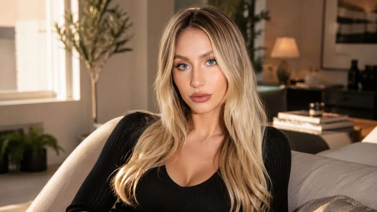 Alix Earle Net Worth personal life image showing Alix Earle in a comfortable home setting, highlighting her everyday lifestyle, personal journey, and success as a social media influencer.