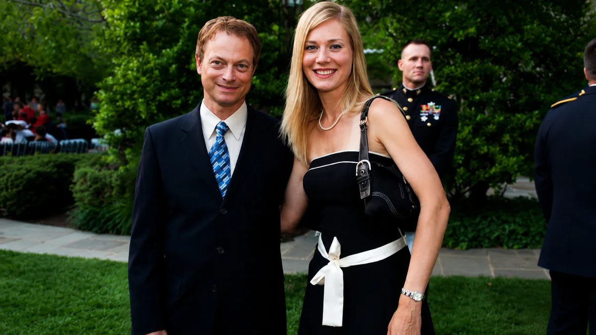 Gary Sinise with his wife at a formal event for the personal life section of Gary Sinise Net Worth