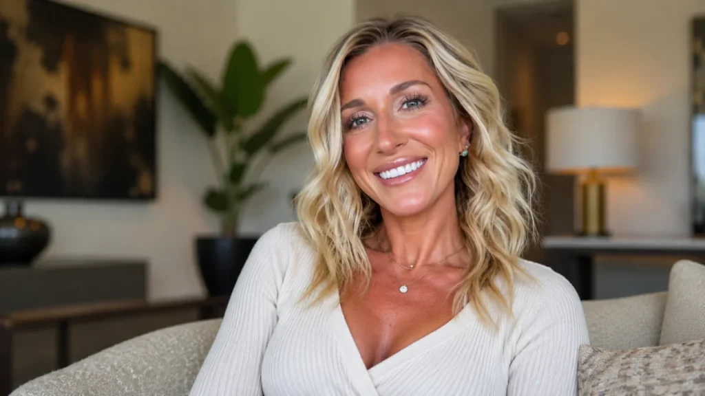 Kalee Rogers smiling in a modern indoor setting featured in a Kalee Rogers Net Worth