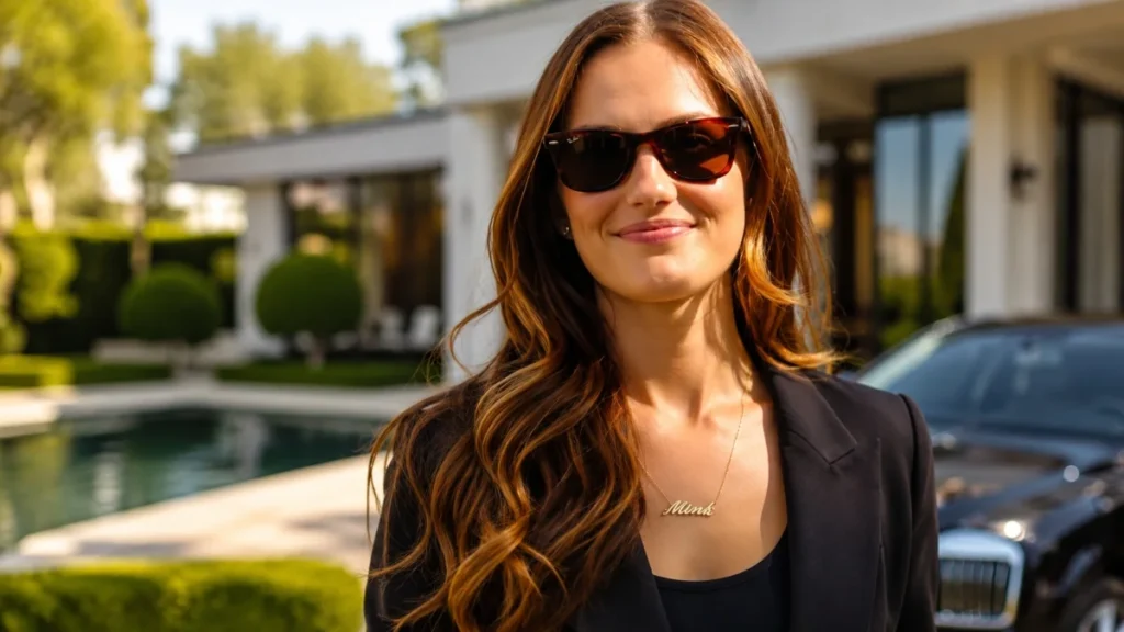 Minka Kelly in a luxury lifestyle setting for the Minka Kelly Net Worth profile image showcasing her success and public image