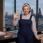 Ms Rachel Net Worth with a professional woman in a luxurious London office.
