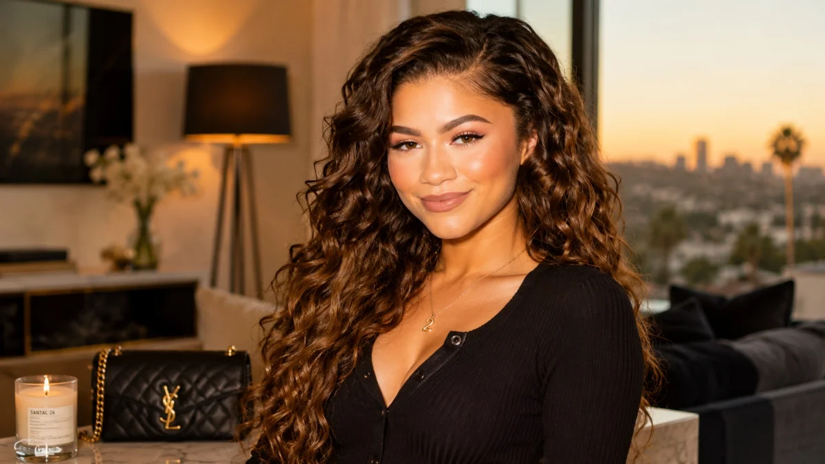Zendaya Net Worth – Zendaya enjoying her personal life in a stylish setting, showcasing her successful career, luxury lifestyle, and financial achievements.