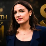 AOC Net Worth illustration showing wealth, financial growth, and career success