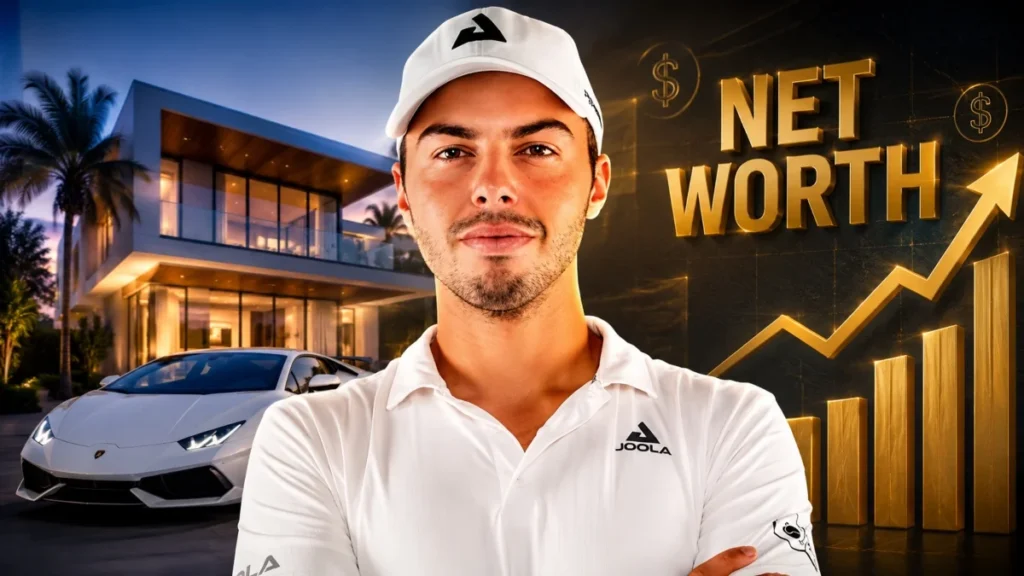 Ben Johns Net Worth shown with a luxury mansion, sports car, and rising wealth chart.