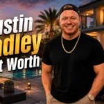 Dustin Hadley Net Worth showing his luxury lifestyle with a modern mansion and sports car