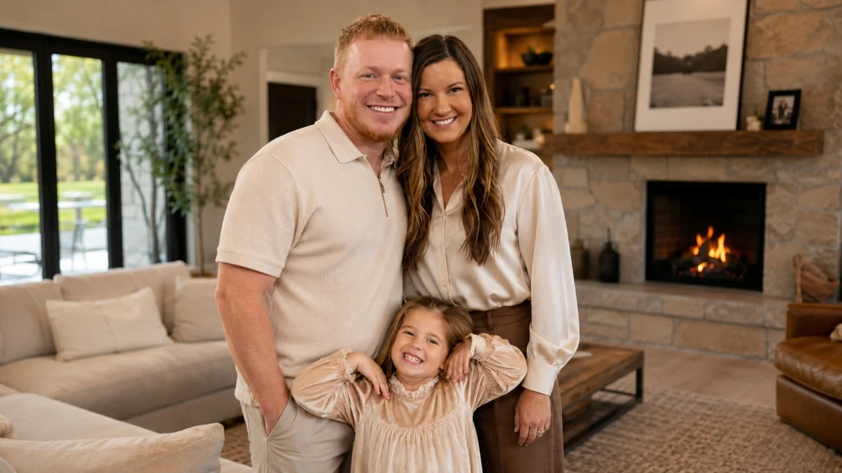 Dustin Hadley Net Worth personal life showing him with his family in a warm home setting