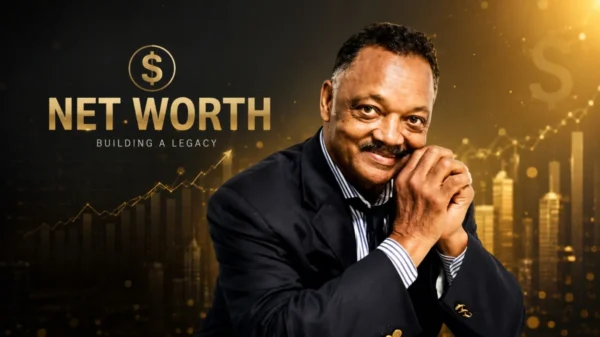 Jesse Jackson Net Worth professional portrait with a wealth and financial background