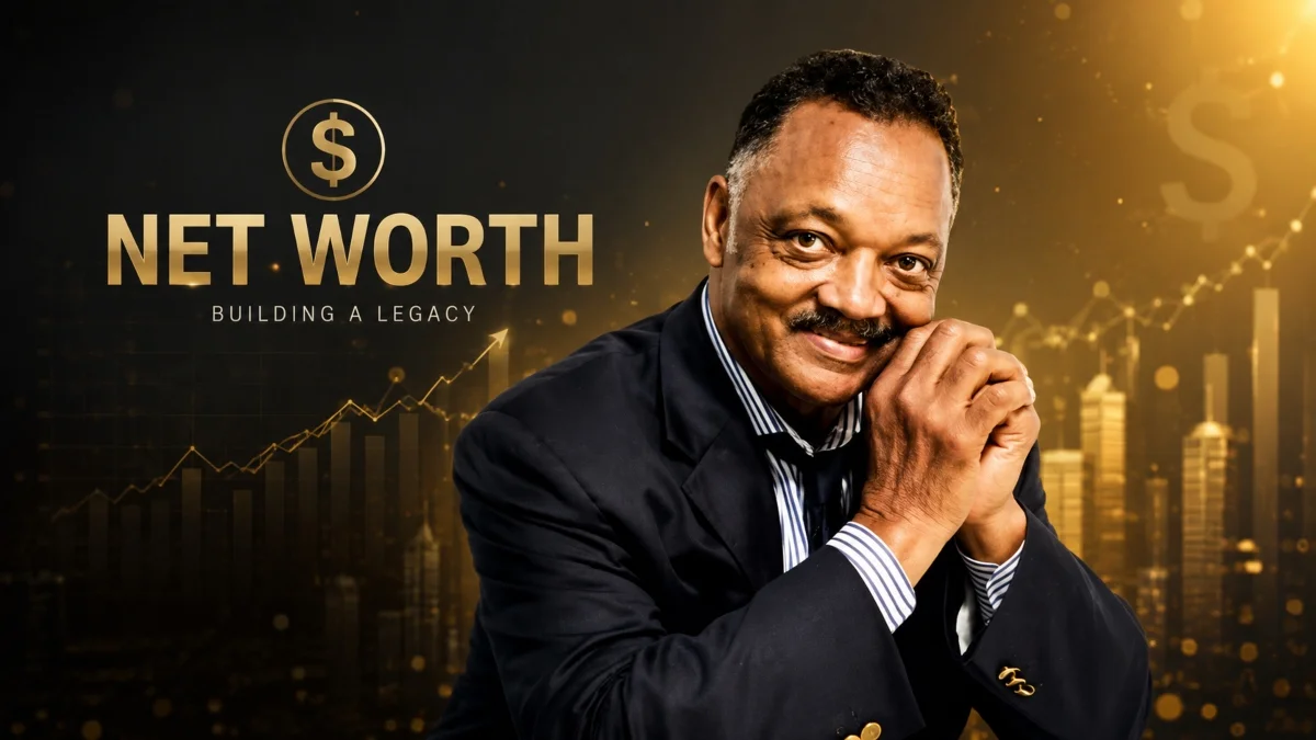 Jesse Jackson Net Worth professional portrait with a wealth and financial background
