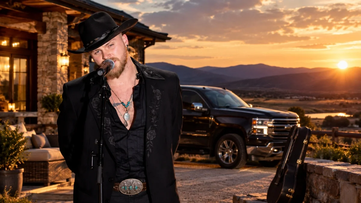 Jackson Dean Net Worth – country singer performing in a luxury Western lifestyle setting
