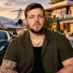 Kameron Marlowe Net Worth in a luxury lifestyle setting with a private jet, sports car, and mansion.