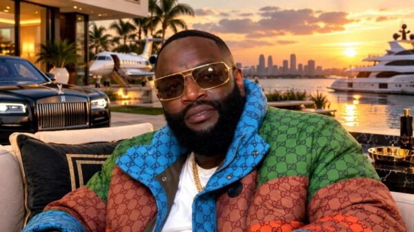 Rick Ross Net Worth and luxury lifestyle with a private jet, luxury car, yacht, and waterfront mansion